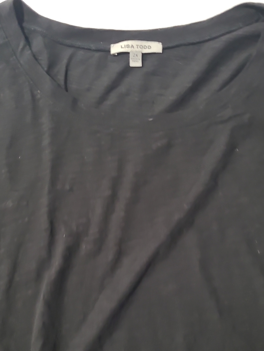 Lisa Todd Short Sleeve Crew Neck Shirt in Black